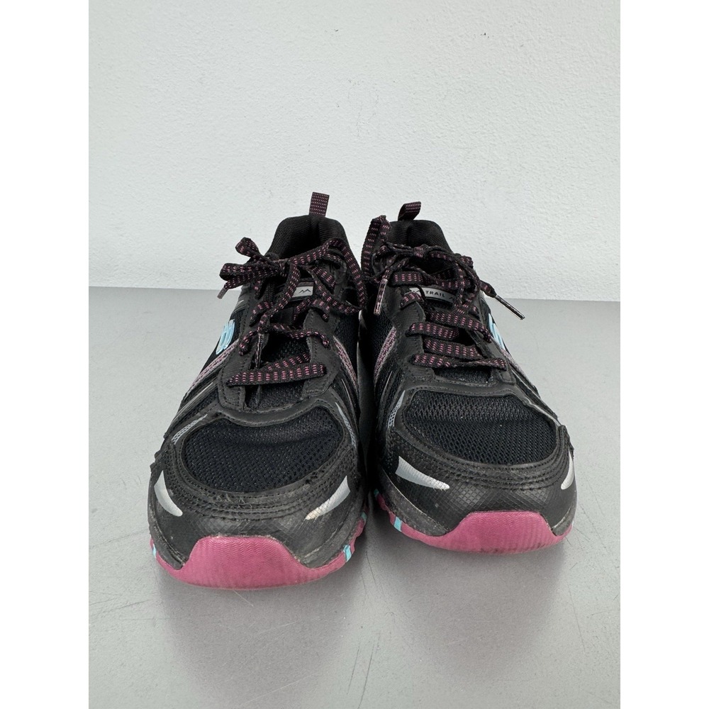 Skechers Hillcrest Trail Running Shoes Womens 7 Black Purple Teal Walking Hiking - Picture 2 of 8